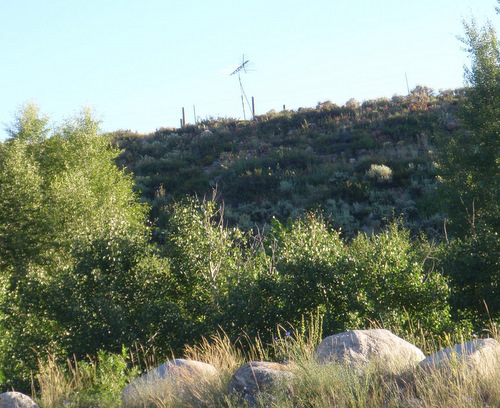 TV Antenna on a hilltop.